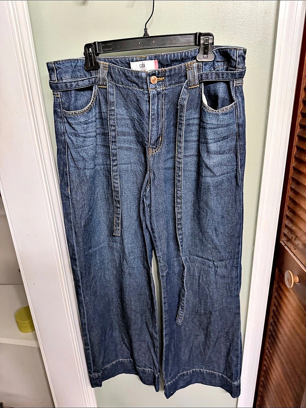 cabi Jeans Wide Leg Denim Waist 14